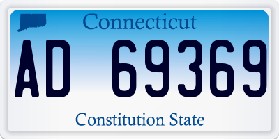 CT license plate AD69369