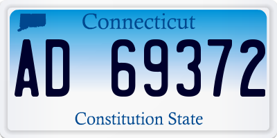 CT license plate AD69372