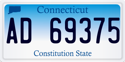 CT license plate AD69375