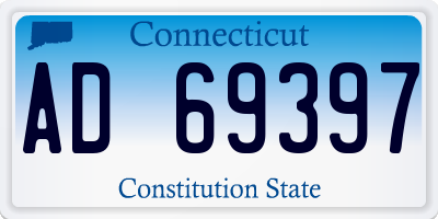 CT license plate AD69397