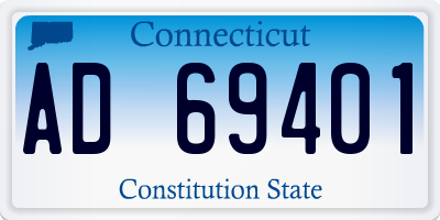 CT license plate AD69401