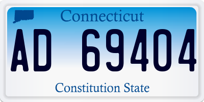 CT license plate AD69404