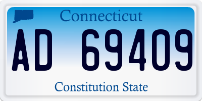 CT license plate AD69409