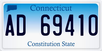 CT license plate AD69410