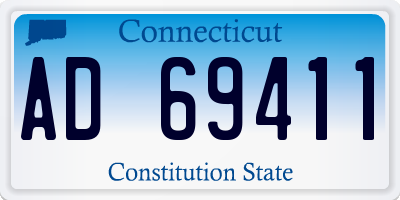 CT license plate AD69411