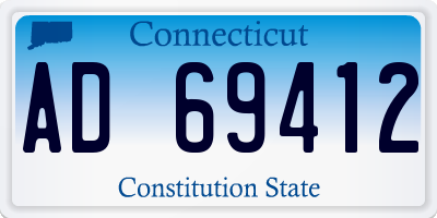 CT license plate AD69412