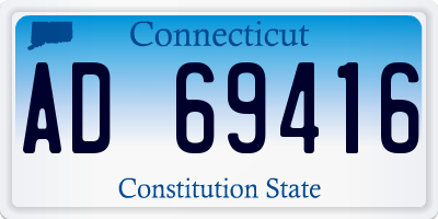 CT license plate AD69416