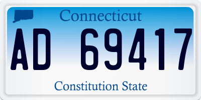 CT license plate AD69417
