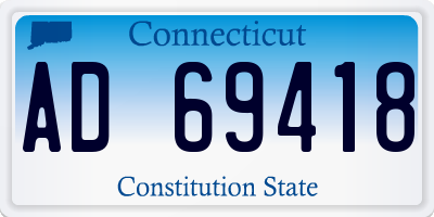 CT license plate AD69418
