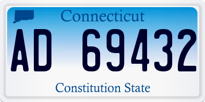 CT license plate AD69432