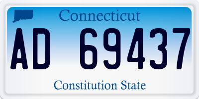 CT license plate AD69437