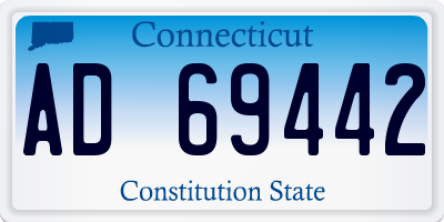 CT license plate AD69442