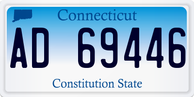 CT license plate AD69446