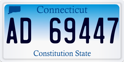 CT license plate AD69447