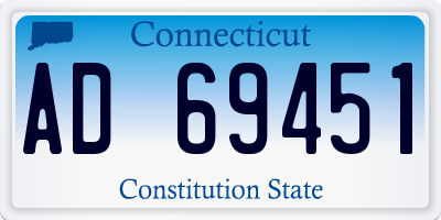 CT license plate AD69451