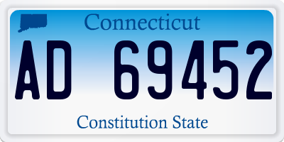 CT license plate AD69452