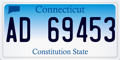 CT license plate AD69453