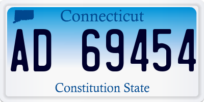 CT license plate AD69454