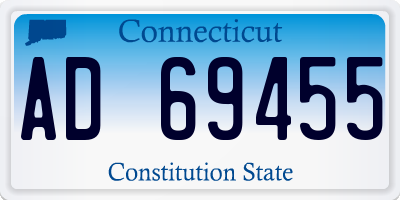 CT license plate AD69455