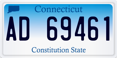 CT license plate AD69461