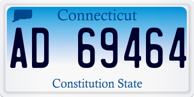 CT license plate AD69464