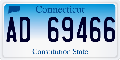 CT license plate AD69466