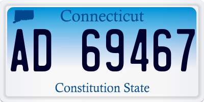 CT license plate AD69467