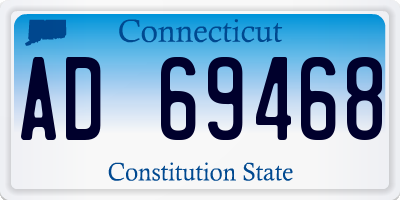 CT license plate AD69468