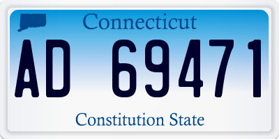 CT license plate AD69471