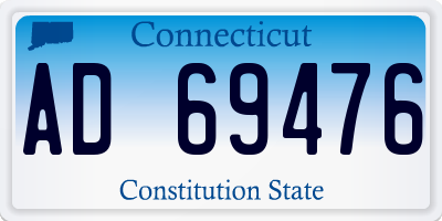 CT license plate AD69476