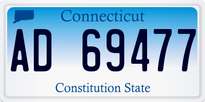 CT license plate AD69477