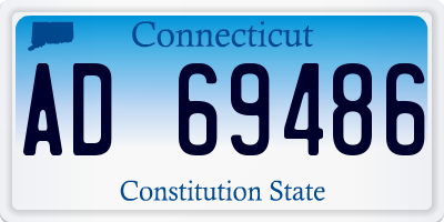 CT license plate AD69486