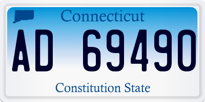 CT license plate AD69490
