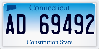 CT license plate AD69492