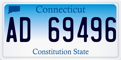CT license plate AD69496