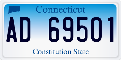 CT license plate AD69501