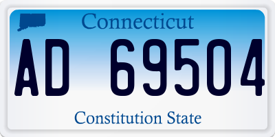 CT license plate AD69504