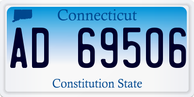 CT license plate AD69506