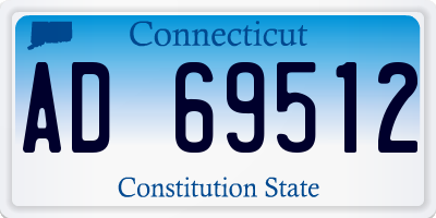 CT license plate AD69512