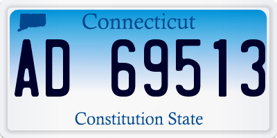 CT license plate AD69513