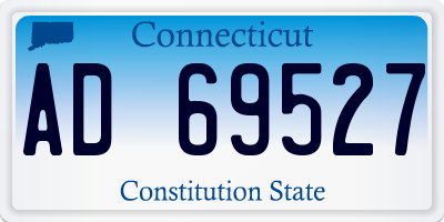 CT license plate AD69527