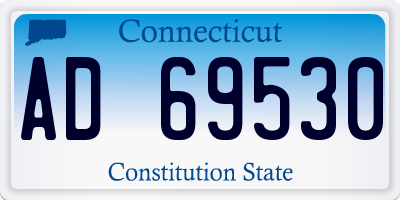 CT license plate AD69530