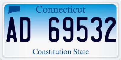 CT license plate AD69532