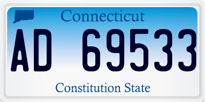 CT license plate AD69533