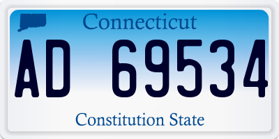 CT license plate AD69534