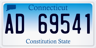 CT license plate AD69541