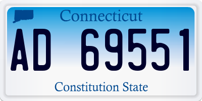 CT license plate AD69551