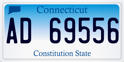 CT license plate AD69556
