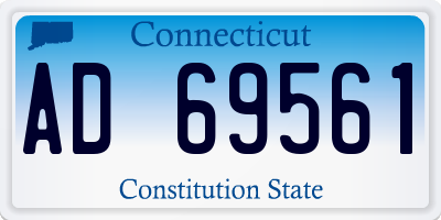 CT license plate AD69561