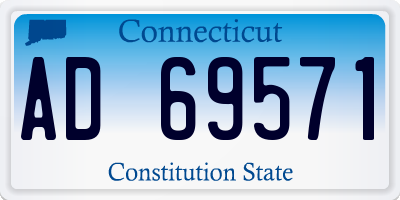 CT license plate AD69571